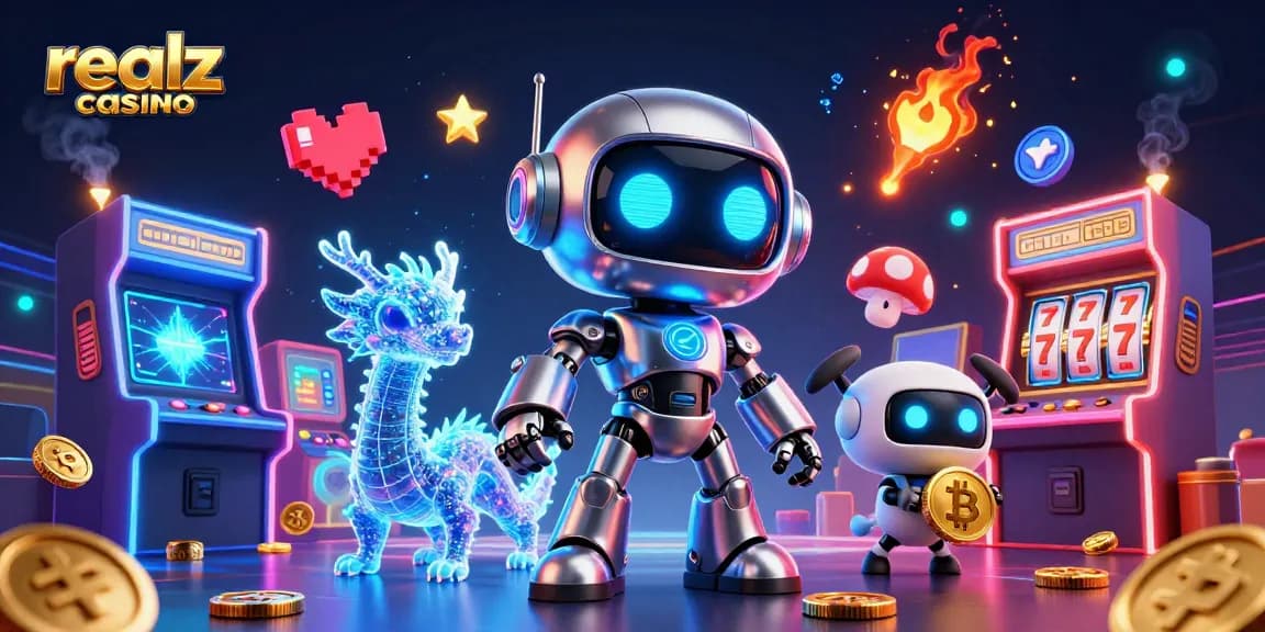 Engage with the dynamic gaming experience at realz casino featuring vibrant 3D visuals and gaming elements.