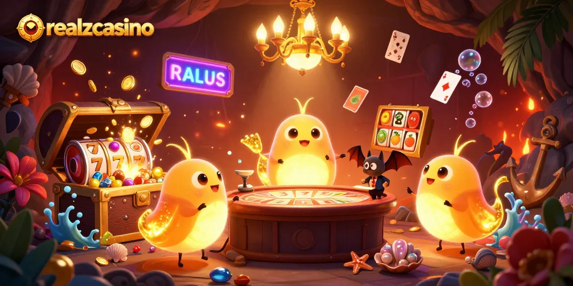 Erlebe aufregende Slots bei realzcasino mit leuchtenden Glühwürmchen und vielfältigen Spielsymbolen.