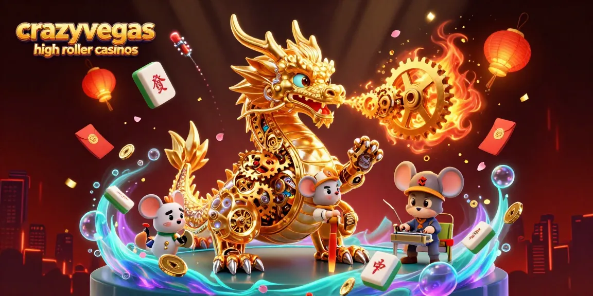 Experience the thrill of crazyvegas high roller casinos with a stunning 3D illustration showcasing vibrant gaming elements.